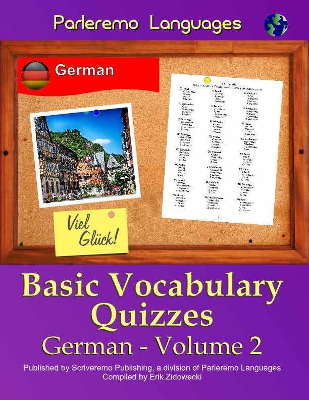 Parleremo Languages Basic Vocabulary Quizzes German - Volume 2