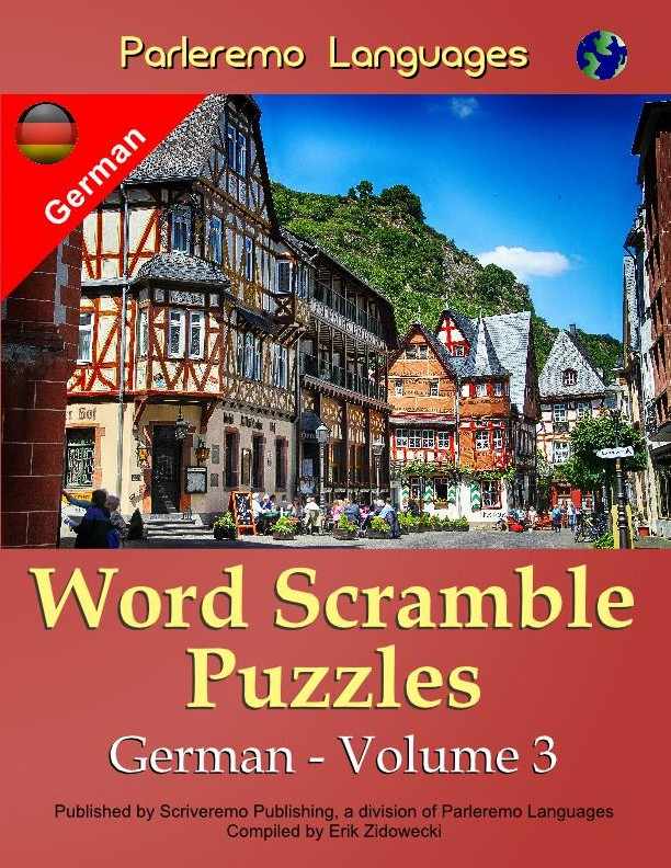 Parleremo Languages Word Scramble Puzzles German - Volume 3