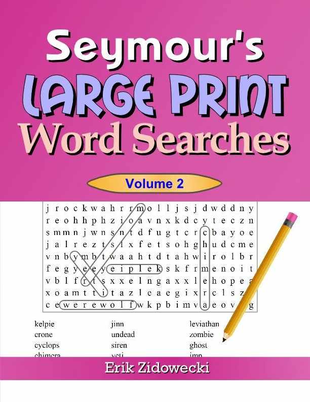 Seymour's Large Print Word Searches - Volume 2