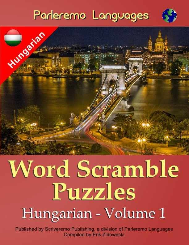 Parleremo Languages Word Scramble Puzzles Hungarian - Volume 1