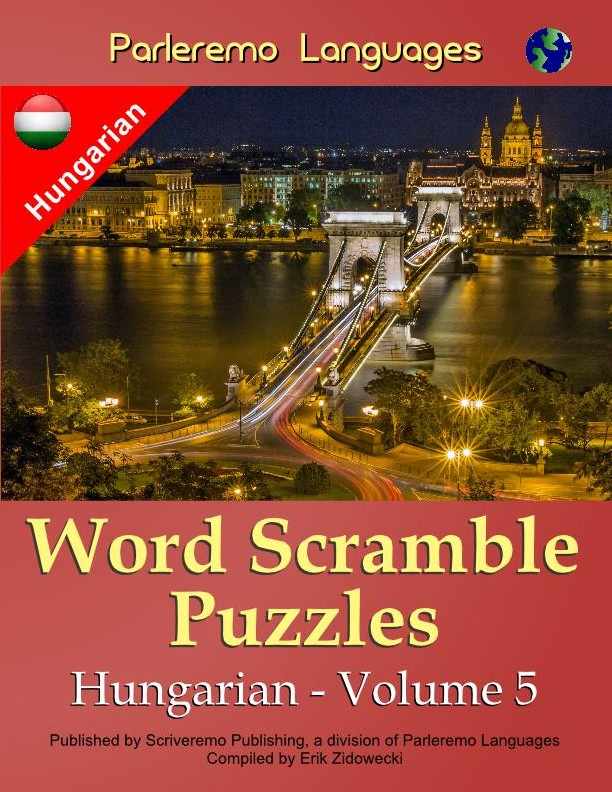 Parleremo Languages Word Scramble Puzzles Hungarian - Volume 5