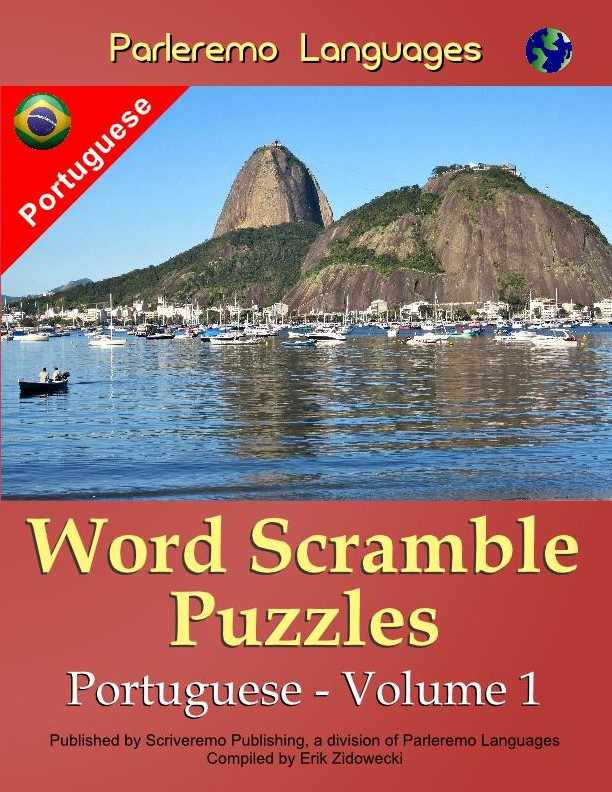 Parleremo Languages Word Scramble Puzzles Portuguese - Volume 1