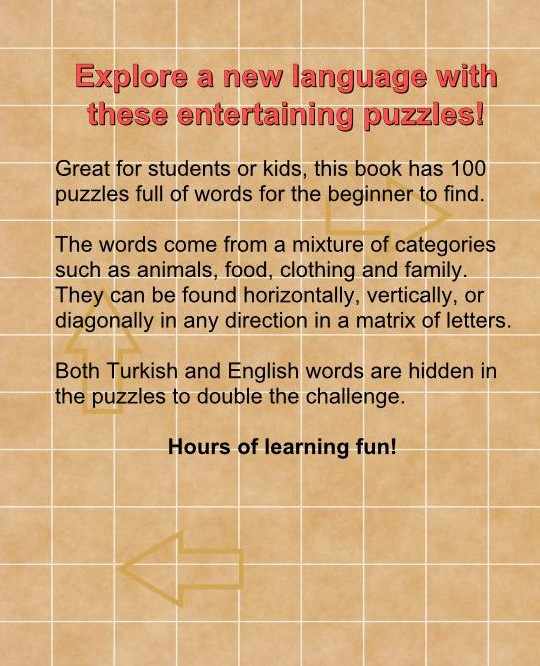 Scriveremo Publishing Beginner S Turkish Word Searches Volume 3